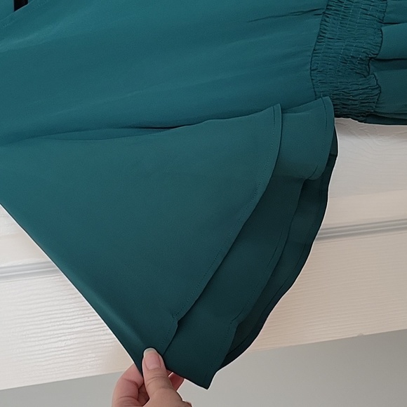 NWT Emerald Green Lace Bottom Dress BloomChic 14/16 1X - Picture 4 of 7